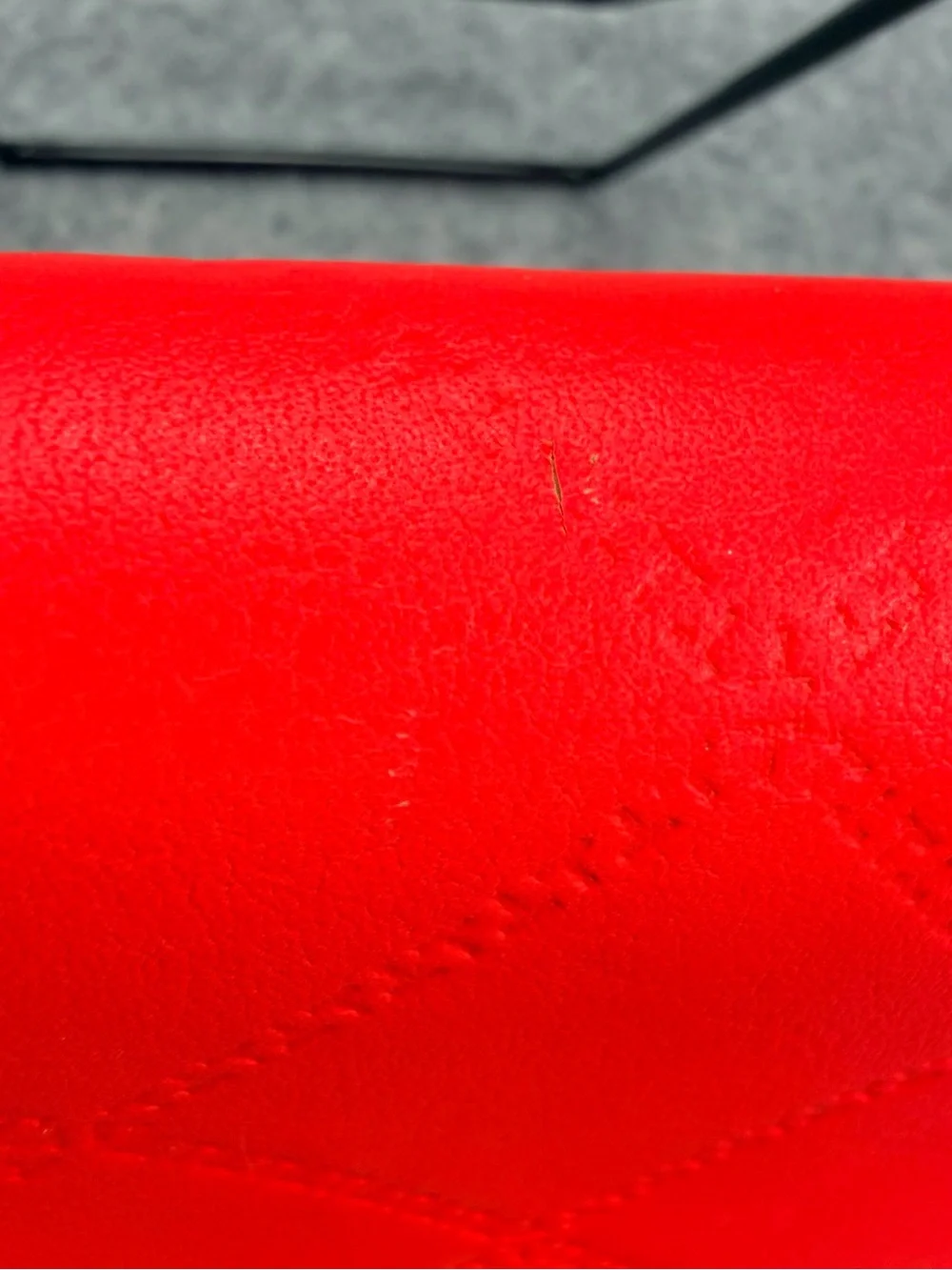 Tory Burch Red Quilted Leather Wallet with Gold Logo